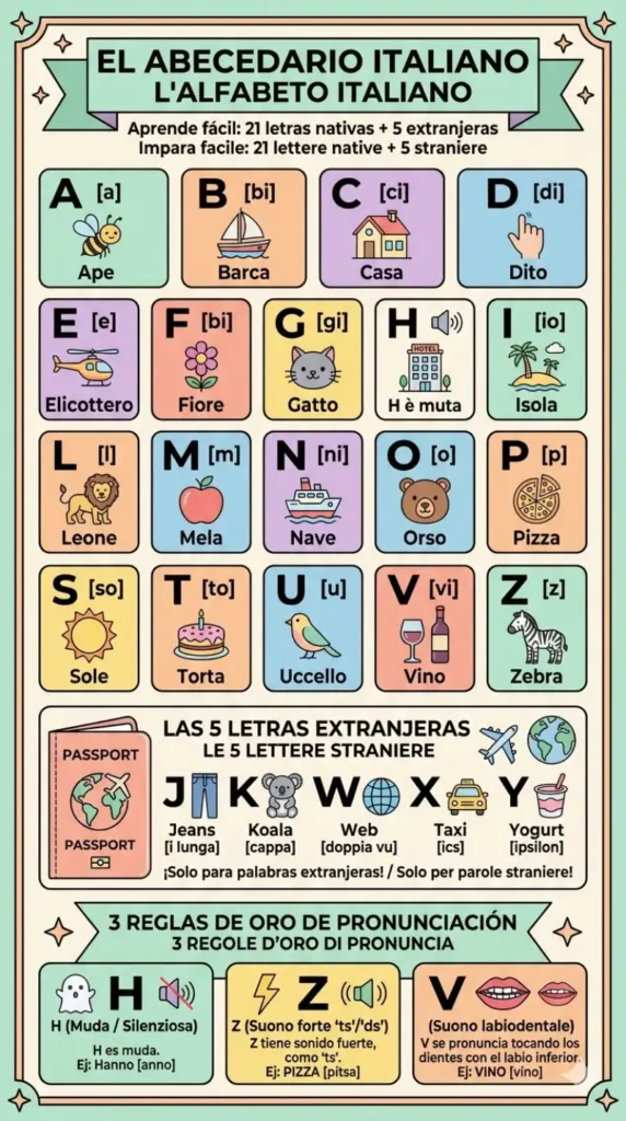 el alfabeto italiano