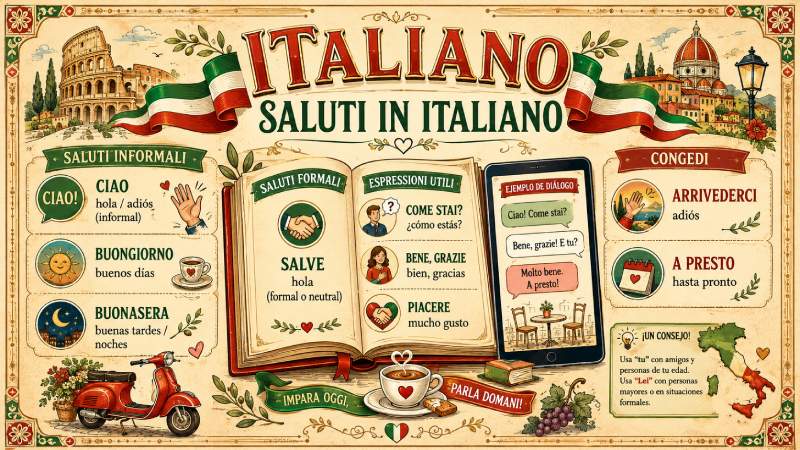 Saludos en Italiano